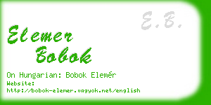 elemer bobok business card